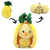 Image de LES DÉGLINGOS - FLIPETZ - Nugget Le Poussin/Ananas - Poussin Cache-Cache réversible - Peluche Toute Douce pour bébé - Idées Cadeaux de Naissance, Jaune
