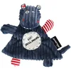 Image de Les Déglingos - Hippipos l'hippo - Baby Doudou - Doudou pour bébé et Enfant - Tissu ultra Doux - Peluche - Ludique - Cadeau naissance