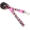 Image de Max & Molly Leopard Rose | Design Unique | Confortable | sécurisé | néoprène rembourré | Sportif et élégant | Laisse Classique, S 0.6 in. x 4 ft, Rose/léopard
