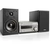 Image de Denon D-M41DAB Mini chaîne Hi-Fi avec CD, Bluetooth et tuner FM/DAB+ avec 2 x 30 W de puissance de sortie   Argenté/noir