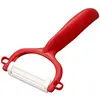 Image de Éplucheur Kyocera, lame tranchante en céramique de zircone, va au lave-vaisselle, convient aux droitiers et gauchers, rouge, CP-10-NRD