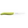 Image de Couteau céramique Kyocera, couteau universel, lame 13 cm, lame en céramique zircone, rectifiée à la main, extrêmement tranchante, va au lave-vaisselle, manche vert, FK-130 WH-GR EU