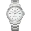 Image de Citizen Montre automatique en acier inoxydable avec cadran blanc NH8391-51A pour homme, argenté, bracelet, argent métallique, Bracelet