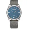 Image de Citizen Montre analogique Eco-Drive pour homme avec bracelet en cuir AR3120-24L
