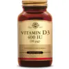 Image de Solgar Vitamine D-3 400 IU Softgels