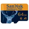 Image de SanDisk Carte MicroSDHC UHS-I FHD " Outdoors " + adaptateur 64 Go