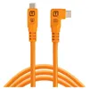Image de TetherTools TetherPro Optima 10g câble USB-C droit vers coudure droite 3m - Orange
