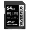 Image de Lexar Carte SD Silver Plus UHS-1 64 Go V30 R205/W100 Mo/s