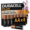 Image de DURACELL AA Plus Piles Alcalines (Lot de 8) 1.5V, LR06 | Durent jusqu’à 150% plus longtemps - Actifs POWER BOOST - Manettes De Jeu, Appareils Photo - 100% Recyclable