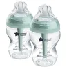 Image de Tommee Tippee Biberons, Biberon Anti-Colique Avancé, 260ml, Lot de 2, Tétine Forme Sein pour une Prise en Bouche Naturelle, Tige Anti-Colique Ventilée