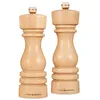 Image de Cole & Mason London Ensemble de moulins à poivre et sel en hêtre naturel 180 mm Précision + Carbone/Céramique Moulins à sel et poivre avec mouture réglable Bois de hêtre Coffret cadeau