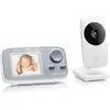 Image de Motorola, pour intérieur, Baby MBP482 - Babyphone vidéo avec écran LCD couleur de 2,4", mode écho et vision nocturne, blanc, 720p, mouvement uniquement