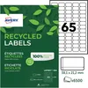 Image de AVERY - Pochette de 6500 étiquettes 100% recyclées autocollantes. Personnalisables et imprimables. Format 38,1 x 21,2mm. Impression laser et jet d'encre. (LR7651-100)