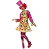 Image de Smiffys Costume de clown femme, multi couleurs, robe cerclée, chemise, noeud papillon, collants à rayures et chapeau