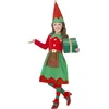 Image de Smiffys Costume elfe du Père Noël pour enfant, Rouge et vert, avec robe et chapeau