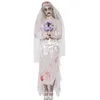 Image de Smiffys Costume de mariée zombie jusqu'à ce que la mort nous sépare, avec robe, voile & bouquet