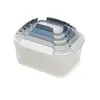 Image de Joseph Joseph Nest Lock, 5 pièces boîte en plastique pour stockage alimentaire et rangement et organisation de cuisine, avec couvercle, antifuite, hermétique, peu encombrant, sans BPA- Bleu