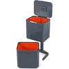 Image de Joseph Joseph Totem Max - Poubelle de cuisine pour le tri et le recyclage des déchets, avec Bac à compost et filtre à charbon actif remplaçable, capacité 60 litres, Graphite