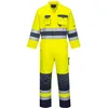Image de Portwest TX55 Hommes Nantes Combinaison de Travail à Haute Visibilité Réfléchissante Combinaison de Sécurité Classe 3 Jaune/Marine, M