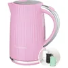 Image de Russell Hobbs Bouilloire [1,7 l 2400 W] Eden framboise, accents en acier inoxydable (filtre anti-calcaire amovible, ouverture du couvercle par simple pression d'un bouton, indicateur de niveau d'eau,