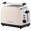 Image de Russell Hobbs Grille-pain [2 tranches]Couleurs Plus Jasmine (6 niveaux, technologie Fast Toast, haute élévation, chauffe-pain, fonctions de décongélation/réchauffage/annulation, 1600 W) 26930-56