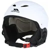 Image de Trespass UAACHEE20001_WHTM Casque de ski avec languettes d'oreilles amovibles, porte-lunettes et système de ventilation réglable Skyhigh, blanc, taille M