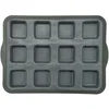 Image de Zenker 685528 Plaque 12 empreintes carrées, Plaque à tartelettes, Moule tartelettes carrées, Gris, Silicone fibre de verre, 36,3 x 26 x 3 cm
