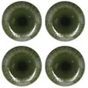 Image de Mikasa Jardin Ensemble d'assiettes plates 4 pièces, vertes, service pour 4, ensemble de 4 assiettes plates en grès, assiettes rondes de 27 cm - Emballage cadeau et lavable au lave-vaisselle