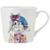 Image de Mikasa x Tipperleyhill tasse en porcelaine, 380ml, tasse en porcelaine fine avec détails en or véritable, mug fantaisie pour le thé et le café avec impression de lapin, emballage cadeau