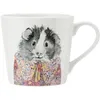 Image de Mikasa x Tipperleyhill tasse en porcelaine, 380ml, tasse en porcelaine fine avec détails en or véritable, mug fantaisie pour le thé et le café avec impression de cochon d'Inde, emballage cadeau