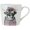 Image de Mikasa x Tipperleyhill tasse en porcelaine, 380ml, tasse en porcelaine fine avec détails en or véritable, mug fantaisie pour le thé et le café avec impression de vache, emballage cadeau