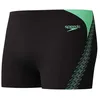 Image de Speedo Short de bain Hyperboom Splice pour homme, noir/vert luzerne, 40