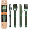 Image de MAGWARE Lot de 3 ustensiles de camping magnétiques - Couverts de voyage en métal portables et réutilisables avec étui