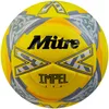 Image de Mitre Impel Evo Ballon de football | Ballon d'entraînement durable | Technologie Hyperseam, jaune fluo/noir/gris circulaire, 5