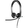 Image de Logitech H650e Casque Filaire,Oreillettes Stéréo avec Micro Antiparasites, USB, Commandes Intégrées, Témoin Lumineux, PC/Mac/Portable - Noir