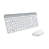Image de Logitech MK470 Slim Combo Clavier et Souris sans Fil, Compacte et moderne, Ultra Silencieux, 2,4 GHz avec Récepteur USB, Plug n' Play, compatible avec Windows, Clavier Français AZERTY - Blanc