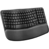 Image de Logitech Wave Keys - clavier ergonomique sans fil - Graphite, Clavier Allemand QWERTZ