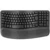 Image de Logitech Wave Keys - clavier ergonomique sans fil - Graphite, Clavier Pan Nordique QWERTY