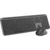 Image de Logitech Signature Slim MK950 for Business Wireless Keyboard Mouse Set, Silent Tape, Safety Receiver, Bluetooth, Global Certifié, Windows/Mac/Chrome/Linux, DEU QWERTZ-Layout, Graphite