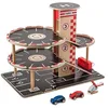 Image de Hape Garage Voiture Enfant 3 ans et plus - Parking en Bois avec Hélicoptère, Station Service, Circuit, Toboggan, 4 Niveaux de Stationnement et Ascenseur - Jouet Solide, Noir