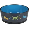 Image de GAMELLE pour LA Nourriture ET l'eau Chien CORI CERAMIQUE Bleu Rond ANTIDERAPANT 1250ML 18,5x7,5CM
