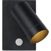 Image de Lucide TAYLOR - Spot mural/Applique mural Intérieur/Extérieur - 1xGU10 - IP54 - Détecteur De Mouvement - Noir