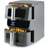 Image de DOMO DO550FR Friteuse à air chaud - Double Compartiment Verticale   10L   Technologie de circulation d’air multiple   Gain de place 30%   Écran tactile LED avec fenêtre   2500W   Gris