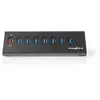 Image de Nedis UHUBUP3810BK hub & concentrateur USB 3.2 Gen 1 (3.1 Gen 1) Micro-B 5000 Mbit/s Noir