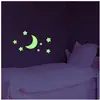 Image de Ambiance Sticker Phosphorescent Lune et Étoiles - 45 X 45 cm