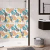 Image de Film Fenêtre Anti Regard Occultant - Feuilles DE Palmier COLORÉES - Stickers pour Vitres & Porte de Douche - 40x100cm