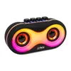 Image de Party Light & Sound - PARTY-OWL - Enceinte portable lumineuse en forme de hibou sur batterie - Bluetooth, USB, MicroSD et AUX - Noir mat