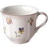 Image de Villeroy & Boch - 10-2395-1300 - Petite Fleur Tasse à Café, Tasse Délicate en Porcelaine Premium avec Relief Filigrane et Motifs de Fleurs et Fruits, 200 ml