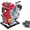 Image de Bricoferr BFH033 Motopompe à Eau avec Moteur à Essence 97 CC 2,5 HP, Rouge