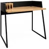 Image de TemaHome Volga Bureau, Noir/chêne, 90 x 60 x 88 cm